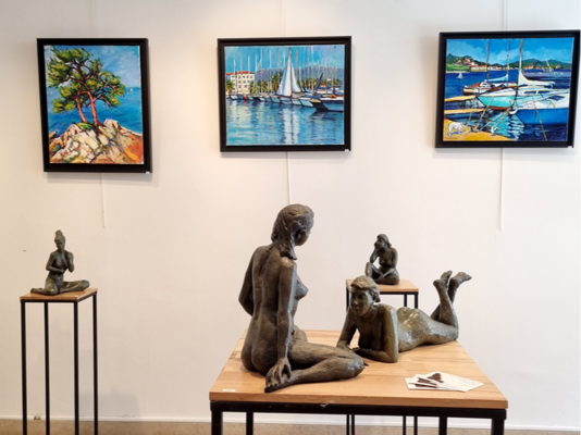 Exhibitions of sculptures (bronze and terracotta), paintings and drawings