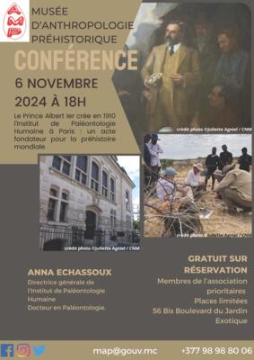 Lecture - "Creation of the Institute of Human Palaeontology in Paris: a foundational act for global prehistory"