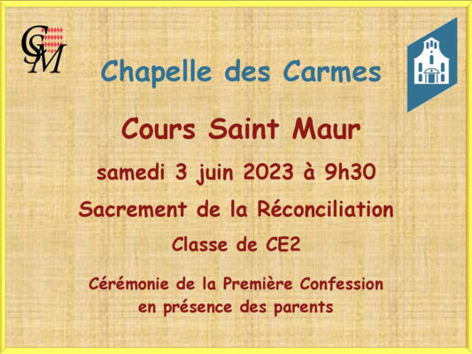 Sacrement de la Réconciliation