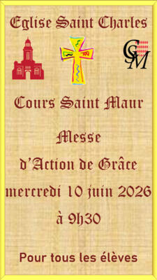 Messe d'Action de Grâce Cours St Maur