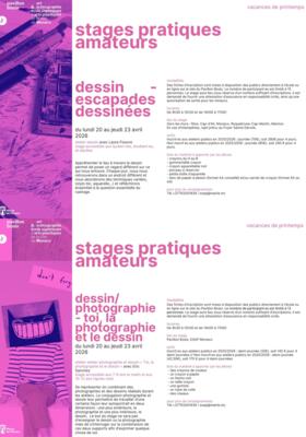 Stages des vacances de Printemps